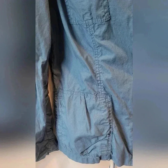 CAbi Blue Utility Cargo Zip Closure Jacket Waist & Sleeve Drawstring, size Med. - Picture 10 of 13